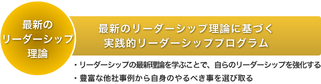 最新のリーダーシップ理論 最新のリーダーシップ理論に基づく実践的リーダーシッププログラム